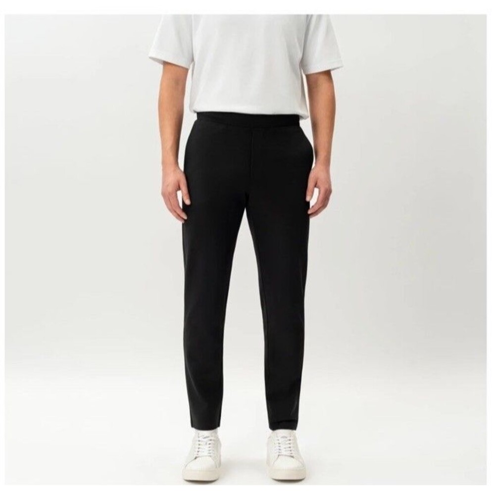 Nothings Something Socrates Slim Pant Men’s Sz M Golf Black PullOn Elastic Waist